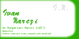 ivan marczi business card